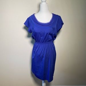 Banana Republic Cobalt/ Bright blue mini dress with shirred waist Size 4